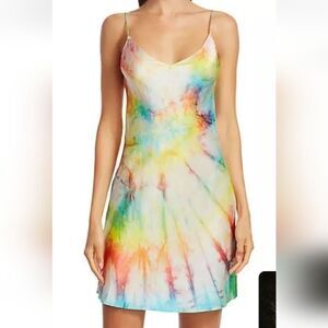 Dannijo Tye Dye Mini Slip Dress 100% Silk